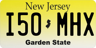 NJ license plate I50MHX