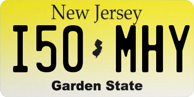 NJ license plate I50MHY