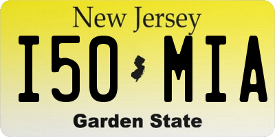 NJ license plate I50MIA