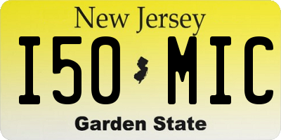 NJ license plate I50MIC