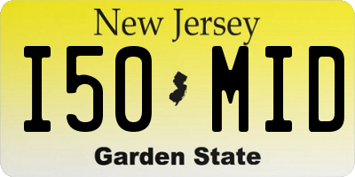 NJ license plate I50MID