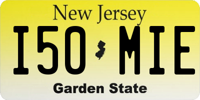 NJ license plate I50MIE