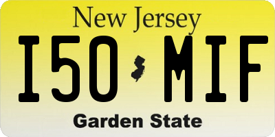 NJ license plate I50MIF