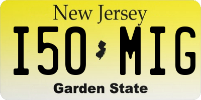 NJ license plate I50MIG