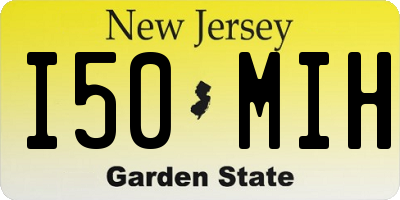 NJ license plate I50MIH
