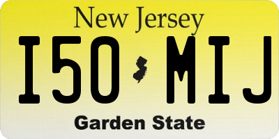 NJ license plate I50MIJ