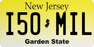 NJ license plate I50MIL
