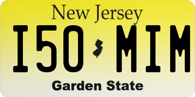 NJ license plate I50MIM