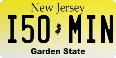 NJ license plate I50MIN