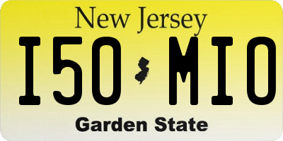 NJ license plate I50MIO