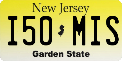NJ license plate I50MIS