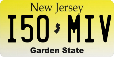 NJ license plate I50MIV