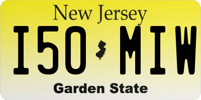 NJ license plate I50MIW
