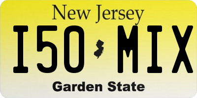 NJ license plate I50MIX