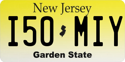NJ license plate I50MIY