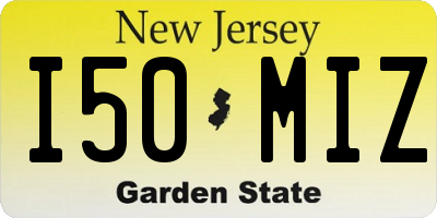 NJ license plate I50MIZ