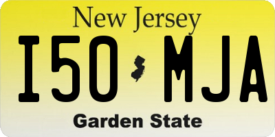 NJ license plate I50MJA