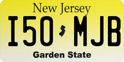 NJ license plate I50MJB