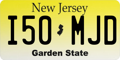 NJ license plate I50MJD