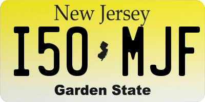 NJ license plate I50MJF