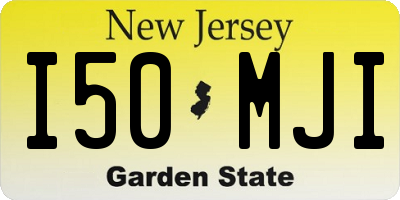 NJ license plate I50MJI