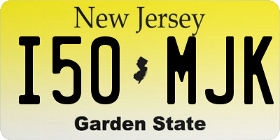 NJ license plate I50MJK