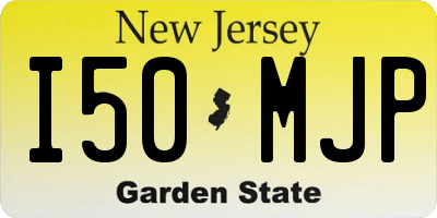 NJ license plate I50MJP