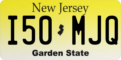 NJ license plate I50MJQ
