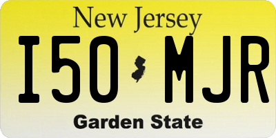 NJ license plate I50MJR