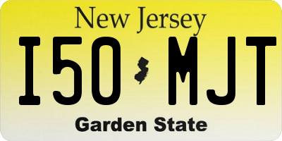 NJ license plate I50MJT