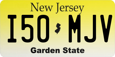 NJ license plate I50MJV