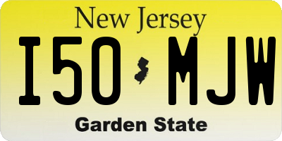 NJ license plate I50MJW