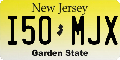NJ license plate I50MJX