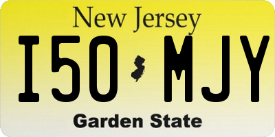 NJ license plate I50MJY