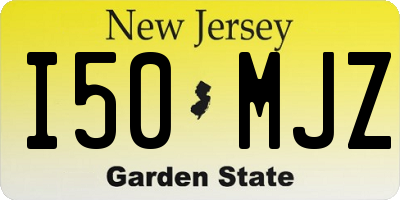 NJ license plate I50MJZ
