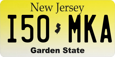 NJ license plate I50MKA