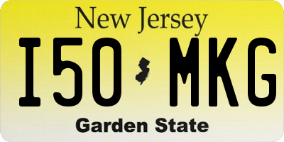NJ license plate I50MKG