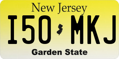 NJ license plate I50MKJ