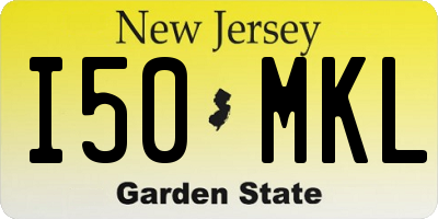 NJ license plate I50MKL