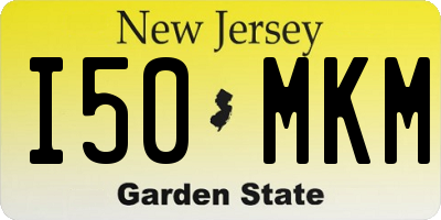 NJ license plate I50MKM