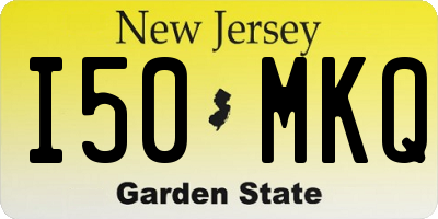 NJ license plate I50MKQ
