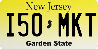 NJ license plate I50MKT