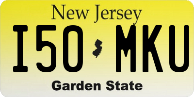 NJ license plate I50MKU
