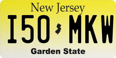 NJ license plate I50MKW