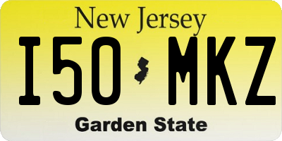 NJ license plate I50MKZ