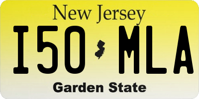 NJ license plate I50MLA