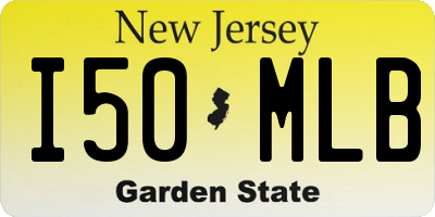 NJ license plate I50MLB