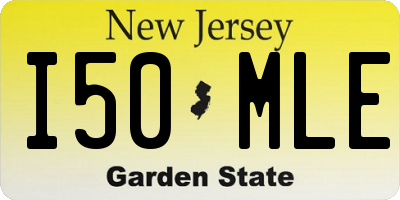 NJ license plate I50MLE