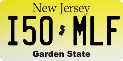 NJ license plate I50MLF