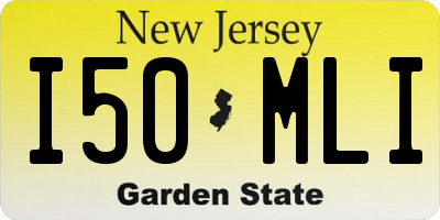 NJ license plate I50MLI